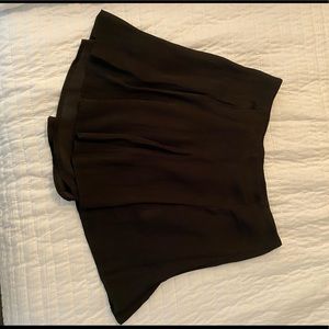 MinkPink Black silk flowy shorts